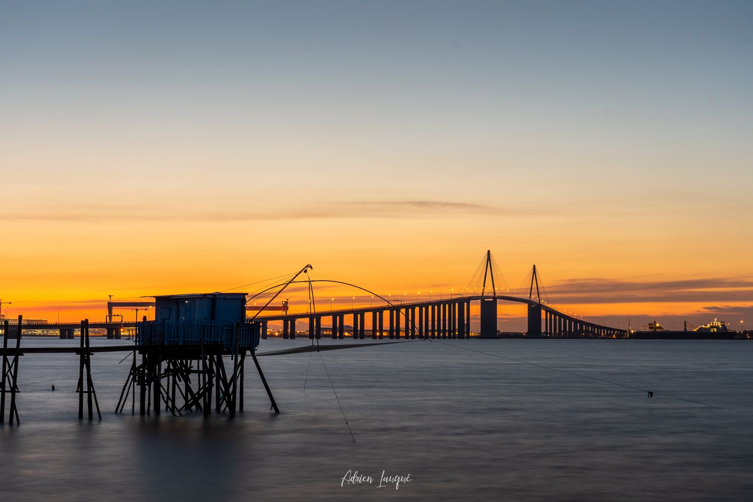 Coucher de Soleil sur le Pont de Saint-Nazaire