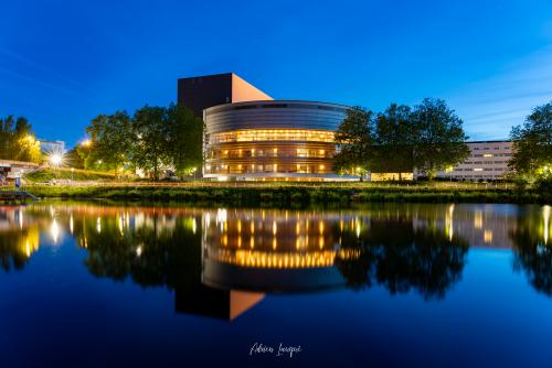 Cité des congrès de Nantes de nuit